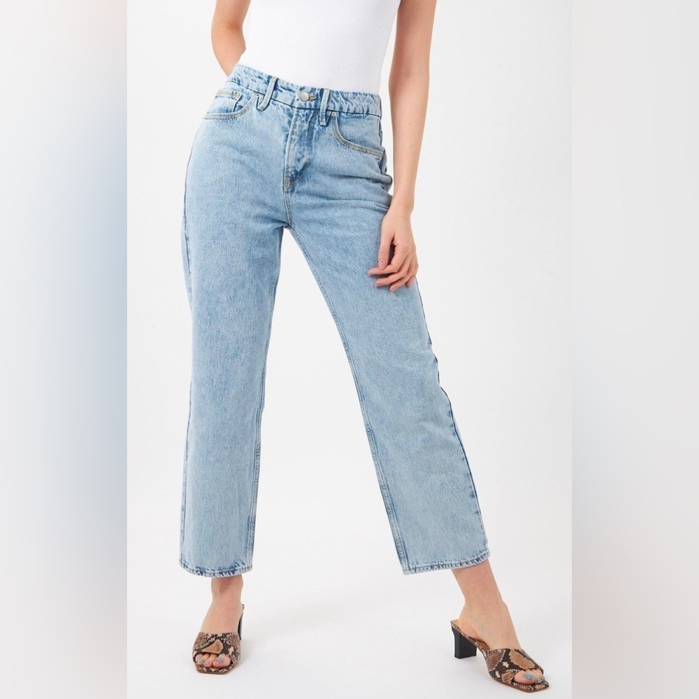 Good American Good 90's Duster Straight Leg Jean Indigo101 8 29 Retro‎ Casual